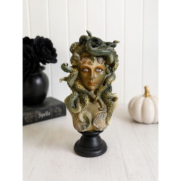 Other - Medusa Bust Statue Gothic Greek  Decor LED Eyes | Halloween Display | 14"